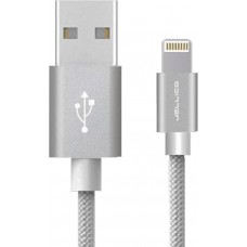Καλώδιο Φόρτισης/Δεδομένων JELLICO GS-10 iPhone 5/6/6s/7/8/SE iPad σε USB 1 μέτρο (ασημί)
