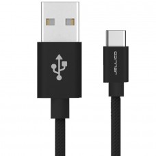 Καλώδιο Φόρτισης/Δεδομένων JELLICO GS-10 TYPE C σε USB 1 μέτρο (μαύρο)